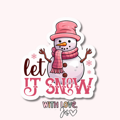 Pink Christmas Stickers