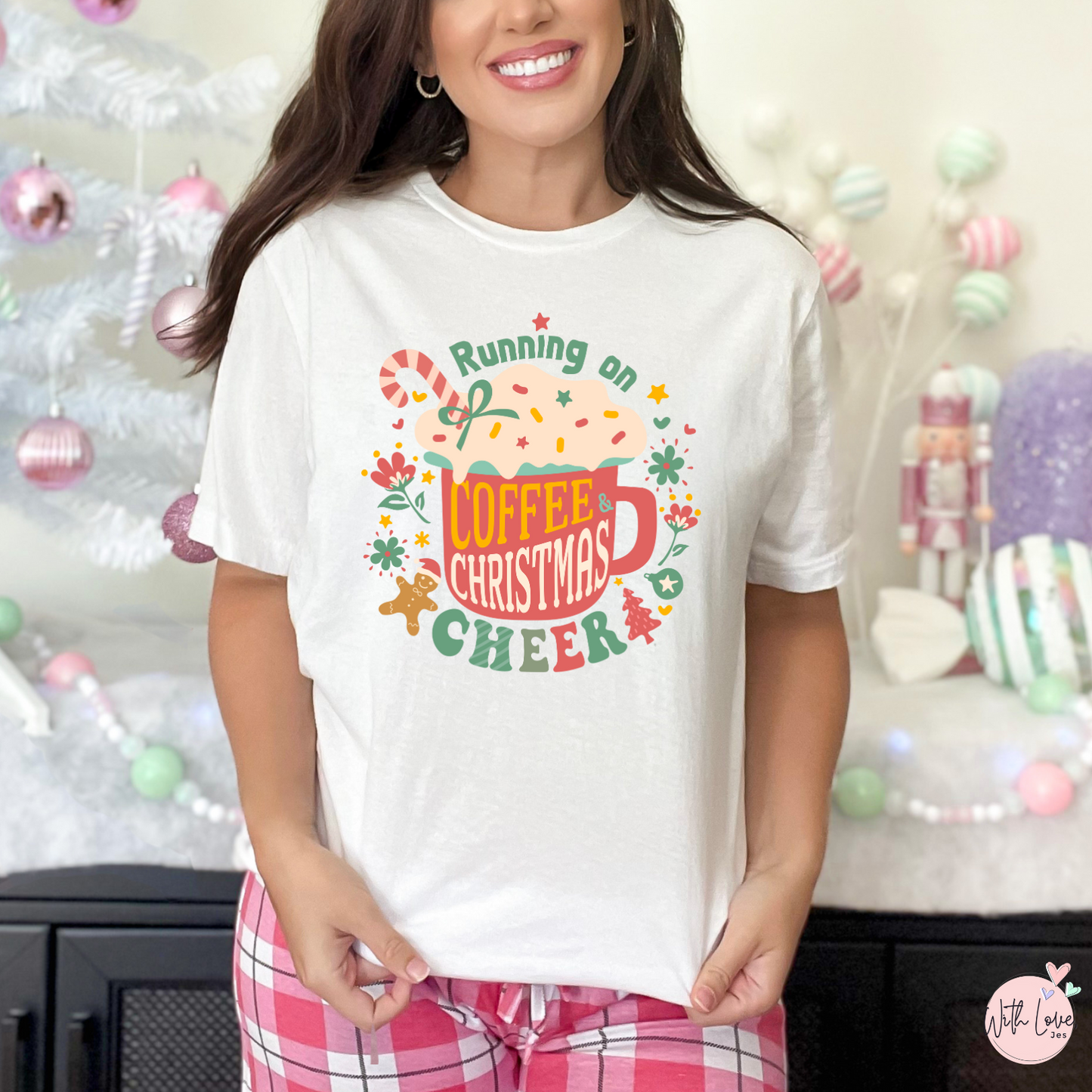 Running On Coffee & Christmas Cheer T-Shirt