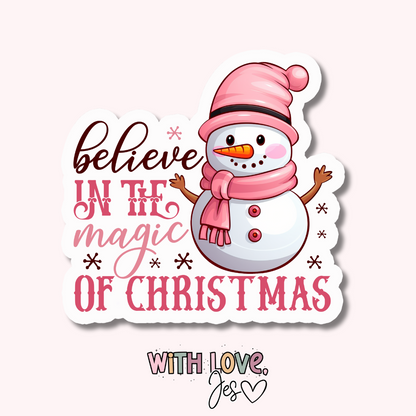 Pink Christmas Stickers