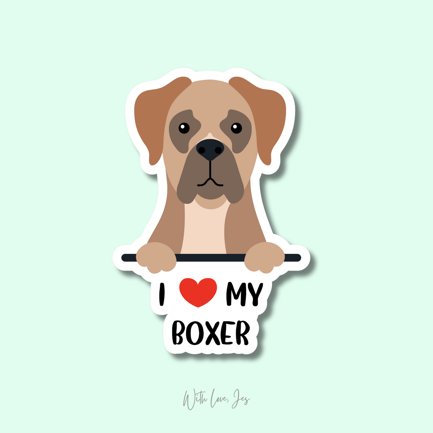 I Love My Dog Stickers