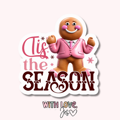 Pink Christmas Stickers