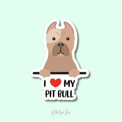 I Love My Dog Stickers