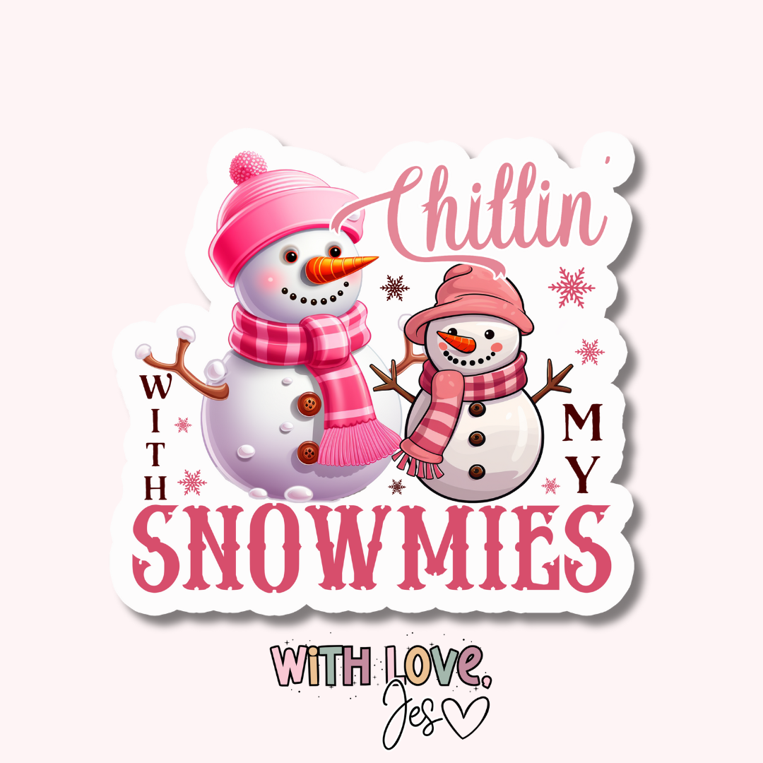 Pink Christmas Stickers