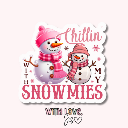 Pink Christmas Stickers