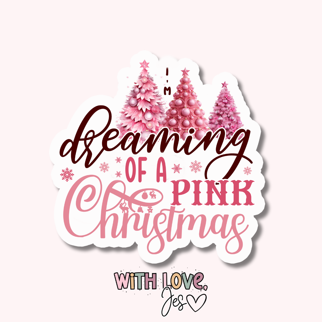 Pink Christmas Stickers